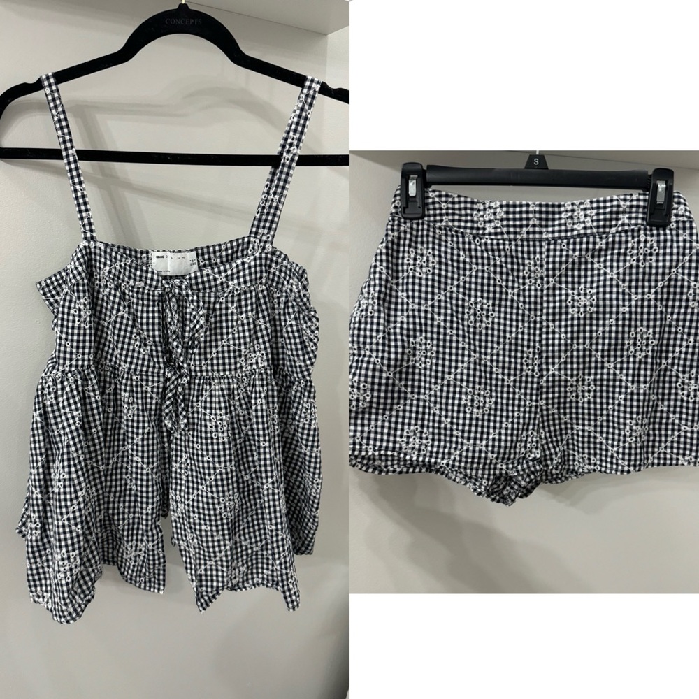 ASOS checkered shorts and tank set